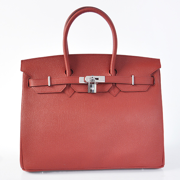 H35BJPRS Hermes Birkin 35CM pelle togo in rosso porpora con Si